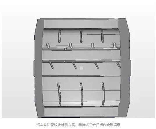 GOM手持三维扫描仪检测汽车轮胎花纹块